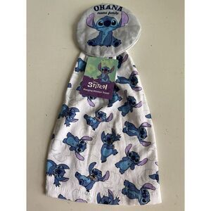 Disney Lilo Stitch Kitchen Hanging Towel Ohana Means Family NEW